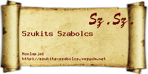 Szukits Szabolcs névjegykártya